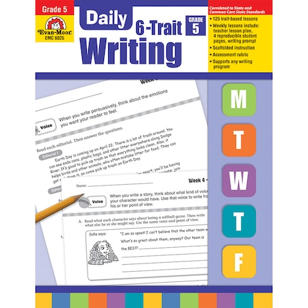 Evan-Moor Educational Publishers Daily 6-Trait Writing Book, Teachers Edition, Grade 5 6025